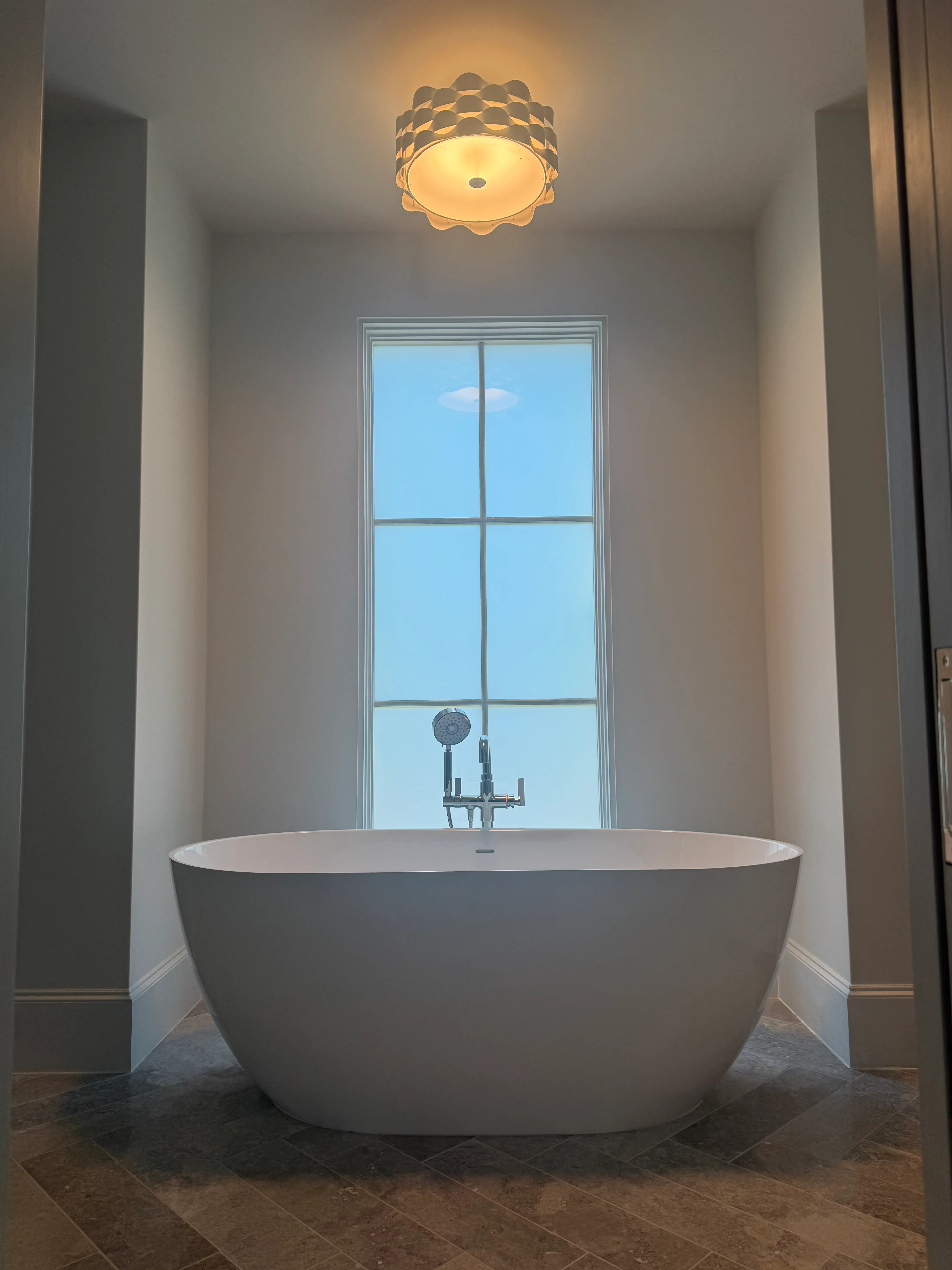 The same alcove window switched to frosted for privacy