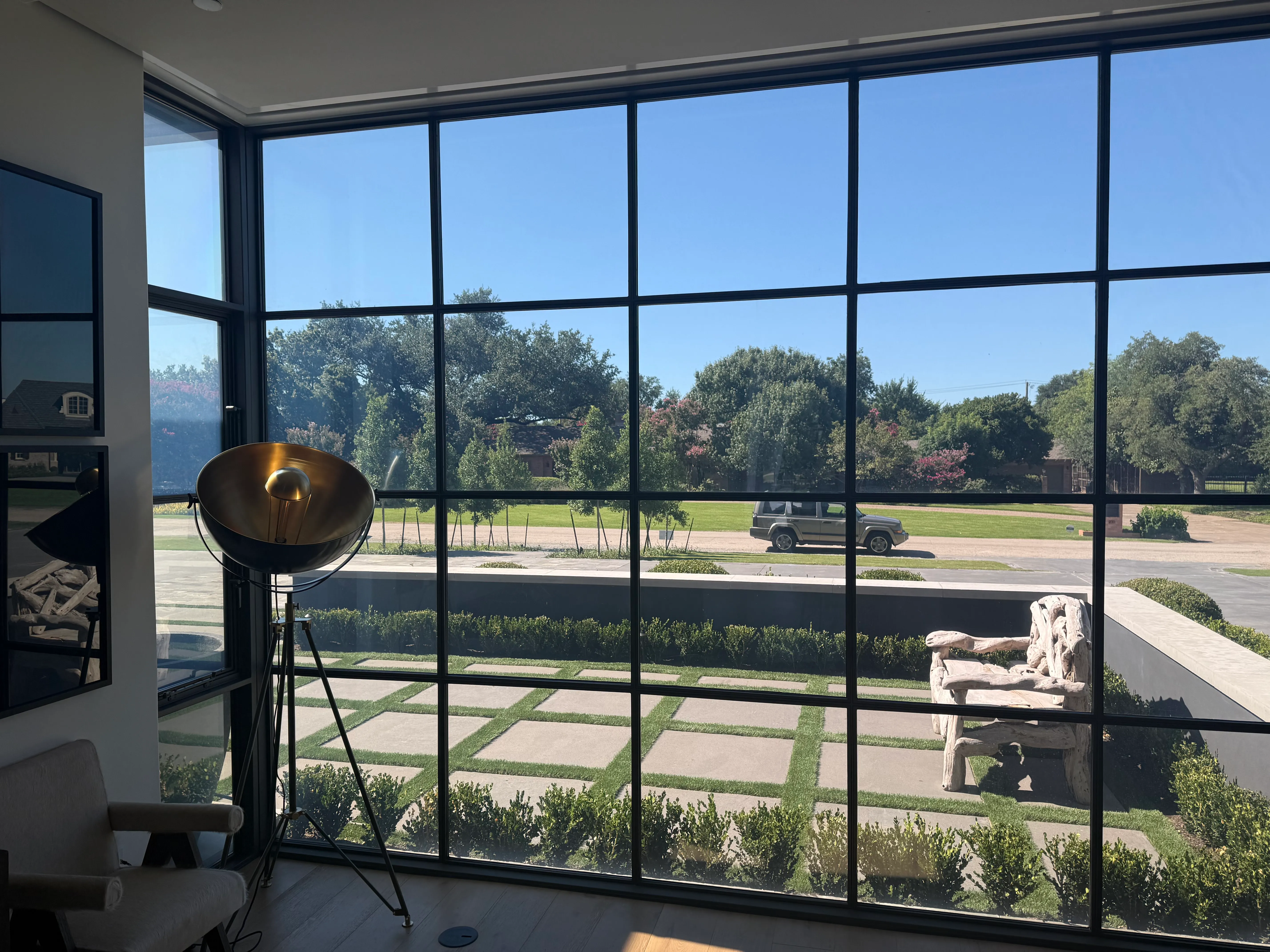 Steel-frame office window wall by Revive, clear